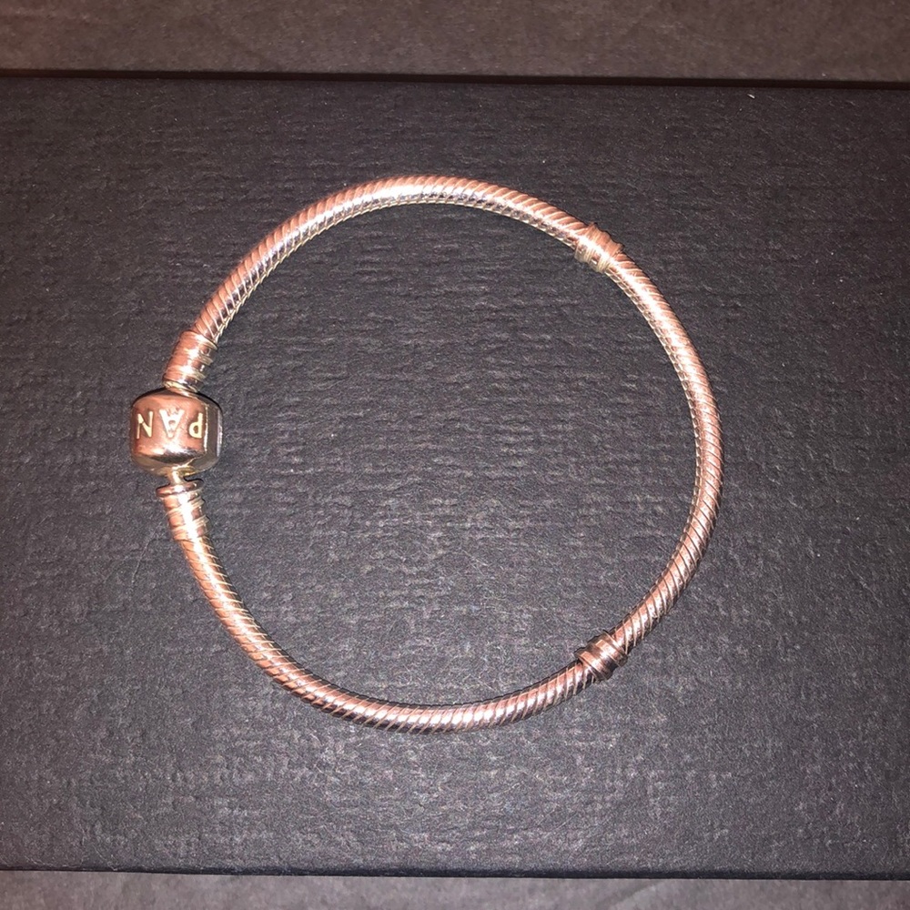 Pandora bracelet silver 7 inches excellent condition barrel clasp snake chain